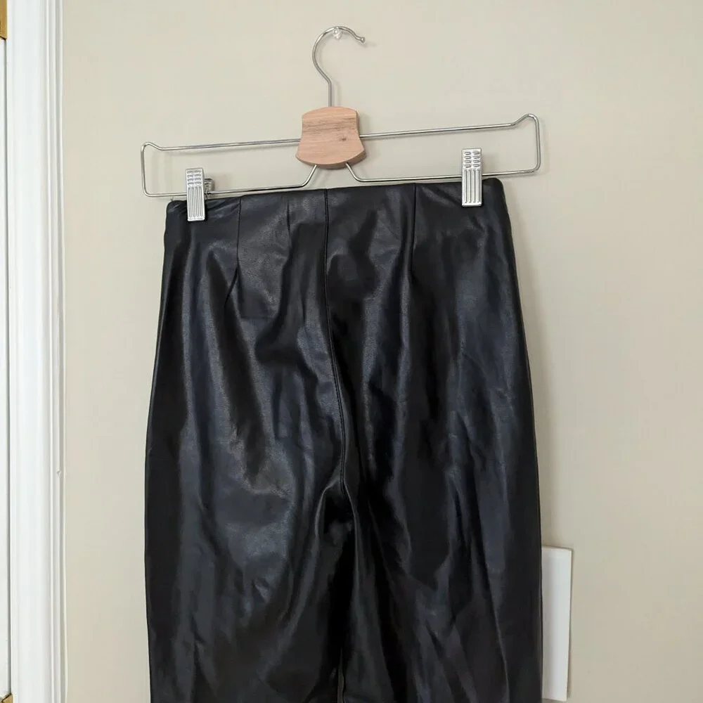 Aritzia Wilfred Elaine Vegan Leather Pants Black Size 0 - Picture 6 of 10